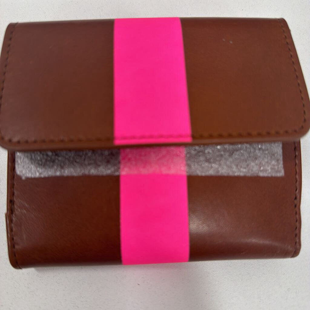 Brown Pink Stripe Wallet