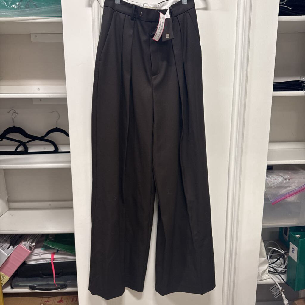 Brown High Waisted Wide Leg Trouser