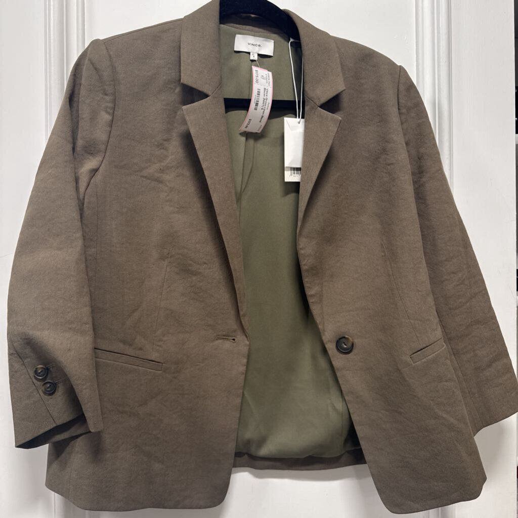 Green Linen Blend Blazer (NWT)