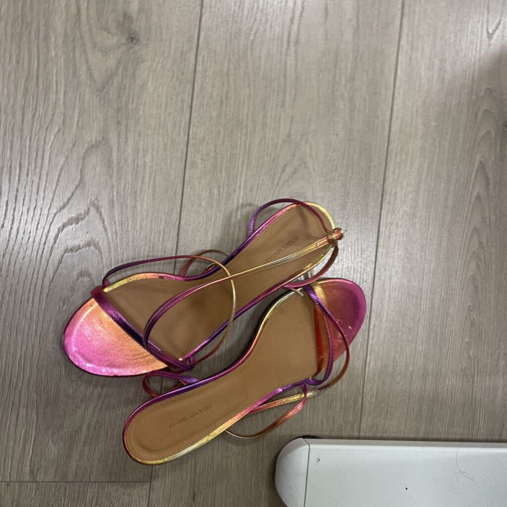 Metallic Pink Strappy Sandal