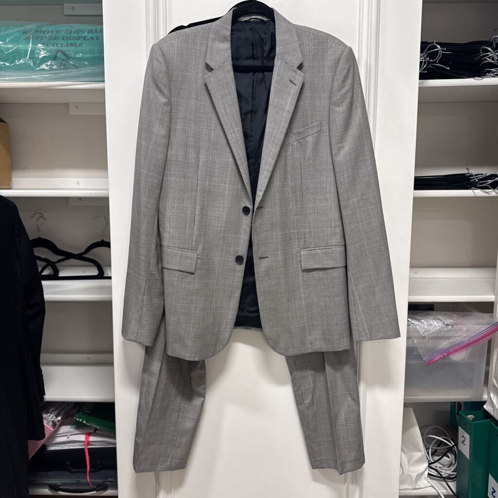 2011 Black/White Plaid Wool Trouser + Blazer SET
