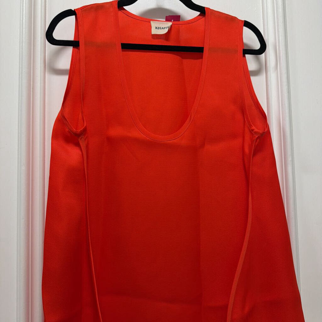 Red Silk Voluminous Dress (2400)
