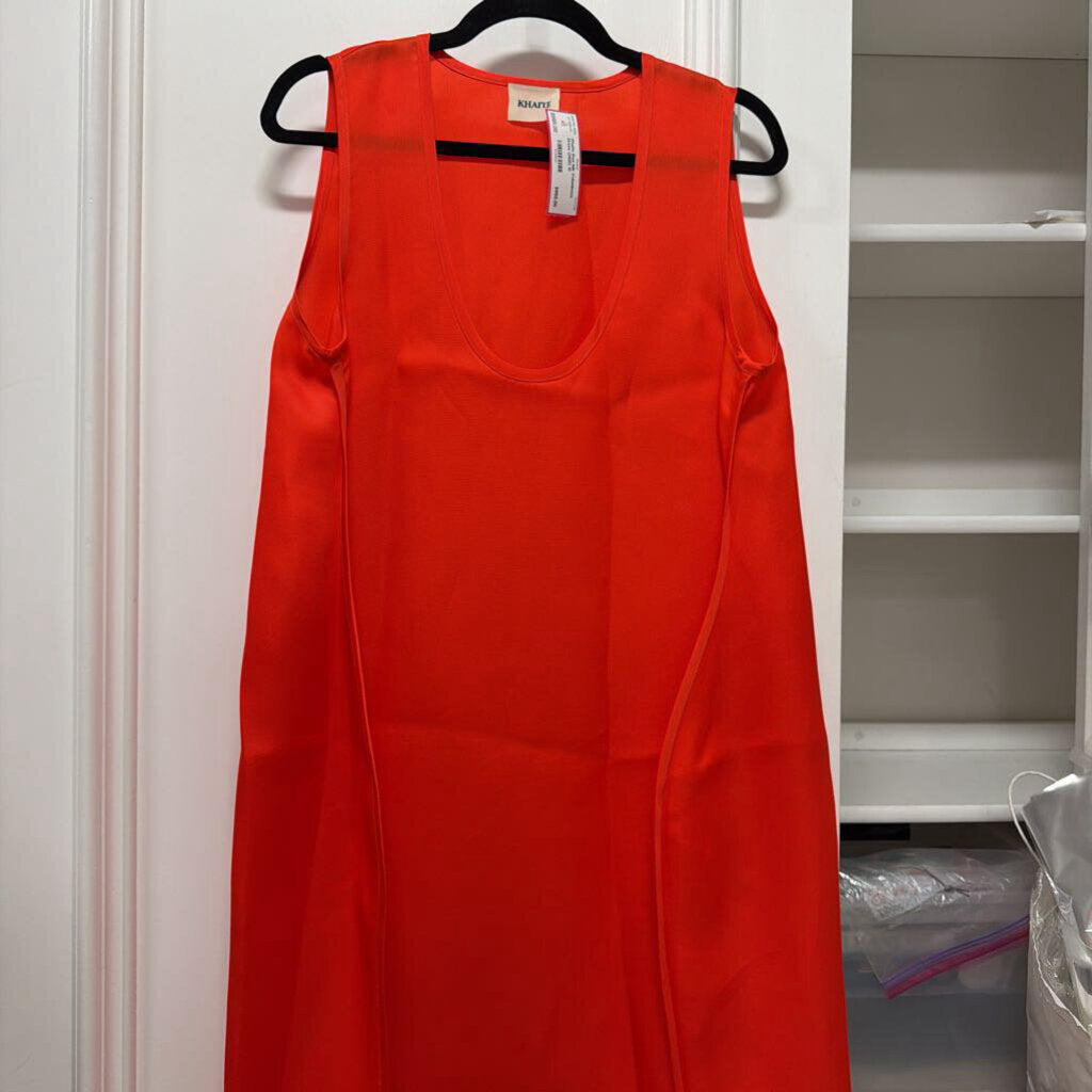 Red Silk Voluminous Dress (2400)
