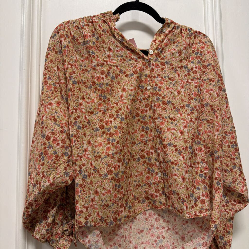 Pink/Multi Floral Cotton Blouse