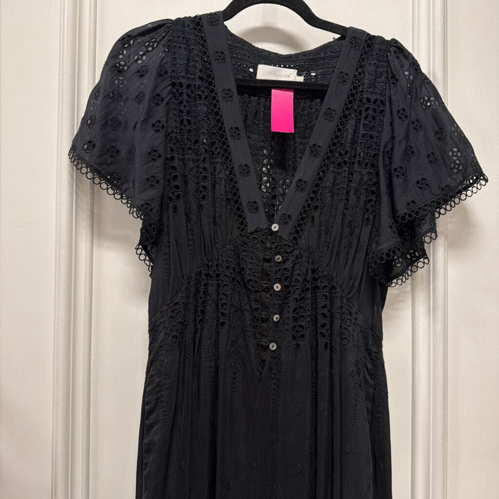 Black Embroidered Jumpsuit