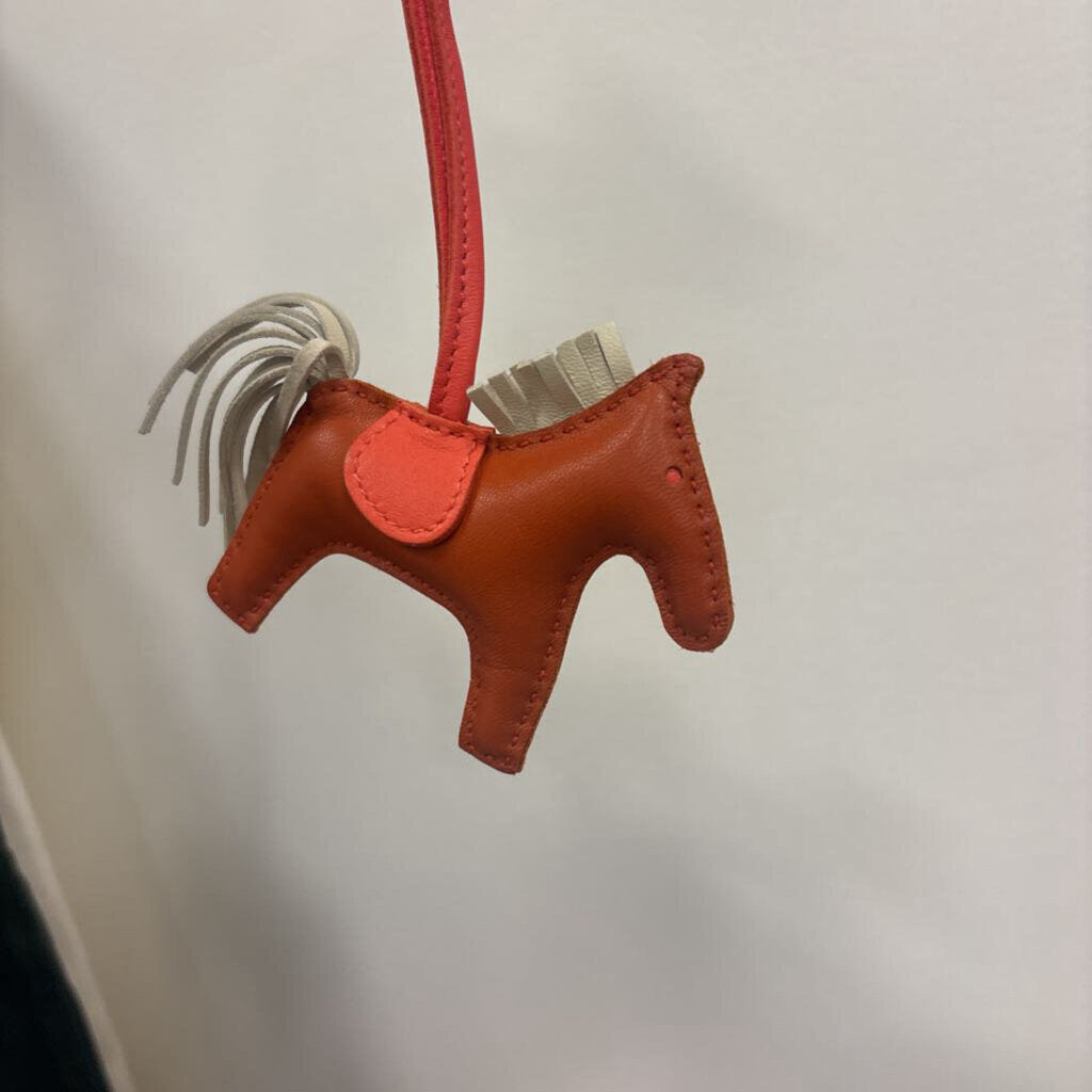 Hermes, Orange Leather Horse Charm