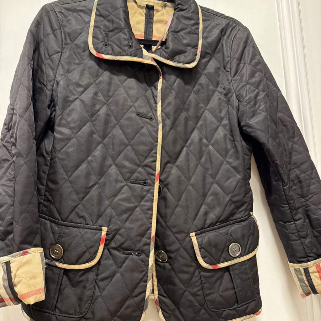 Black Cotton/Poly Quilted Jacket