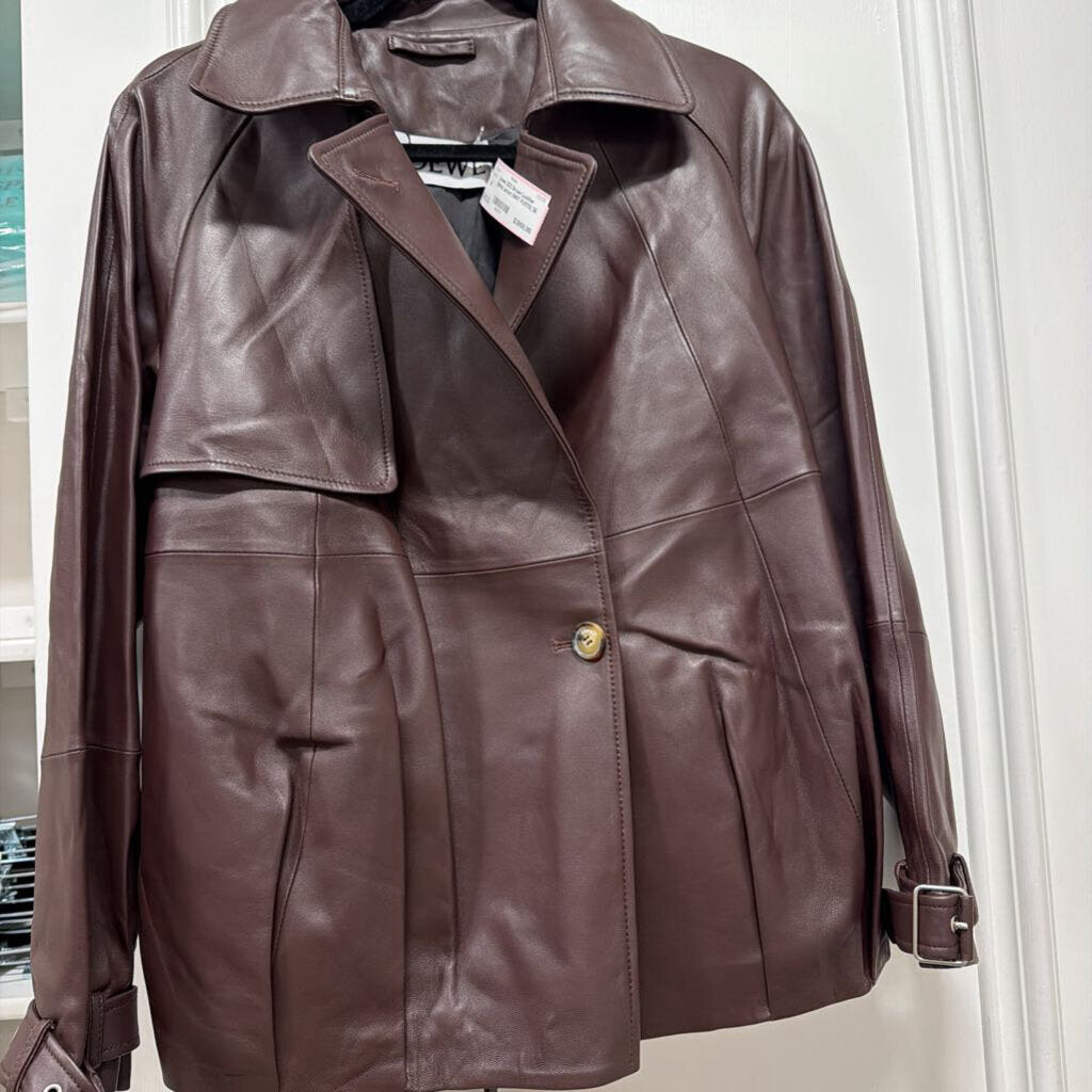 2023 Brown Leather Belted Jacket (NWT R:8170)
