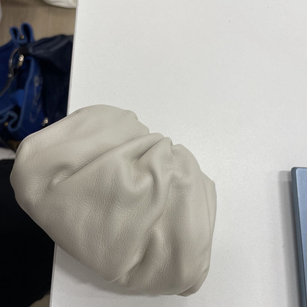 Cream Nappa Leather Coin Pouch