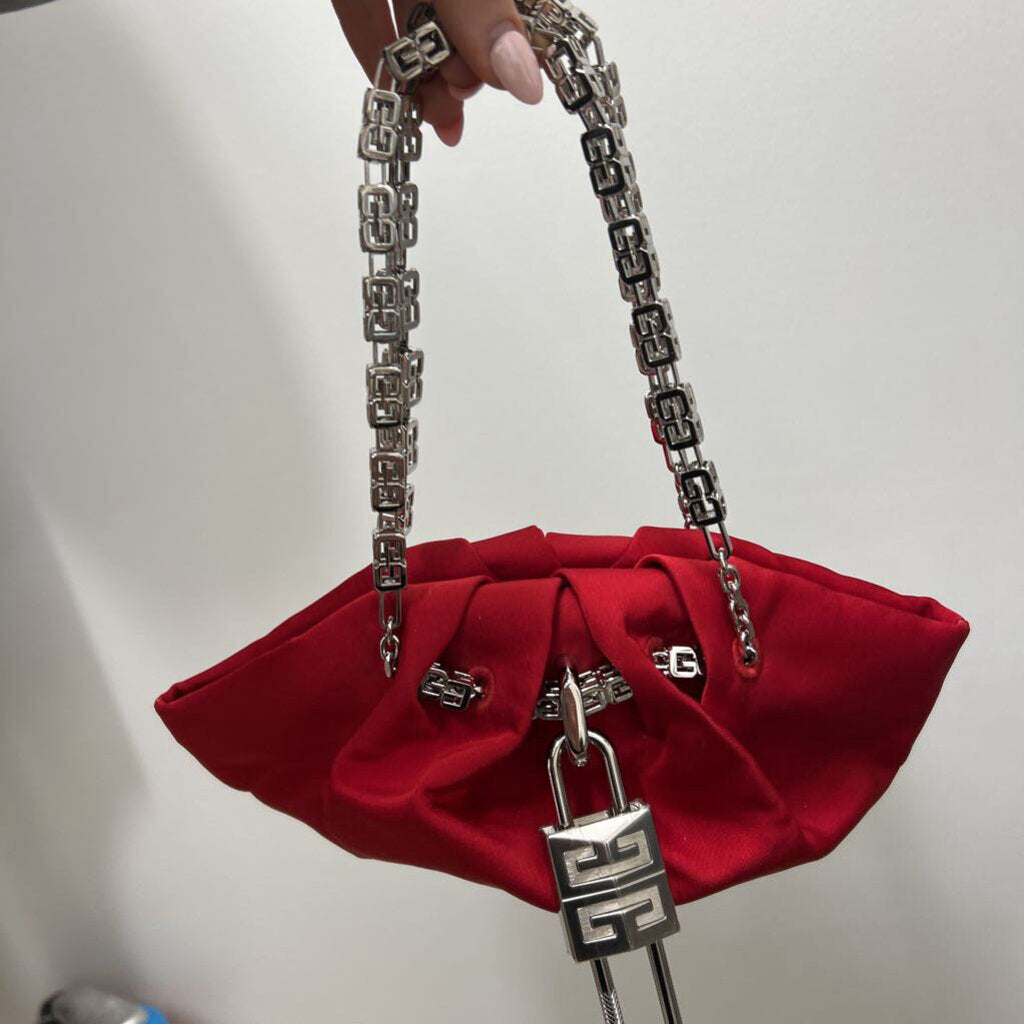 Red Silk Mini Kenny Bag