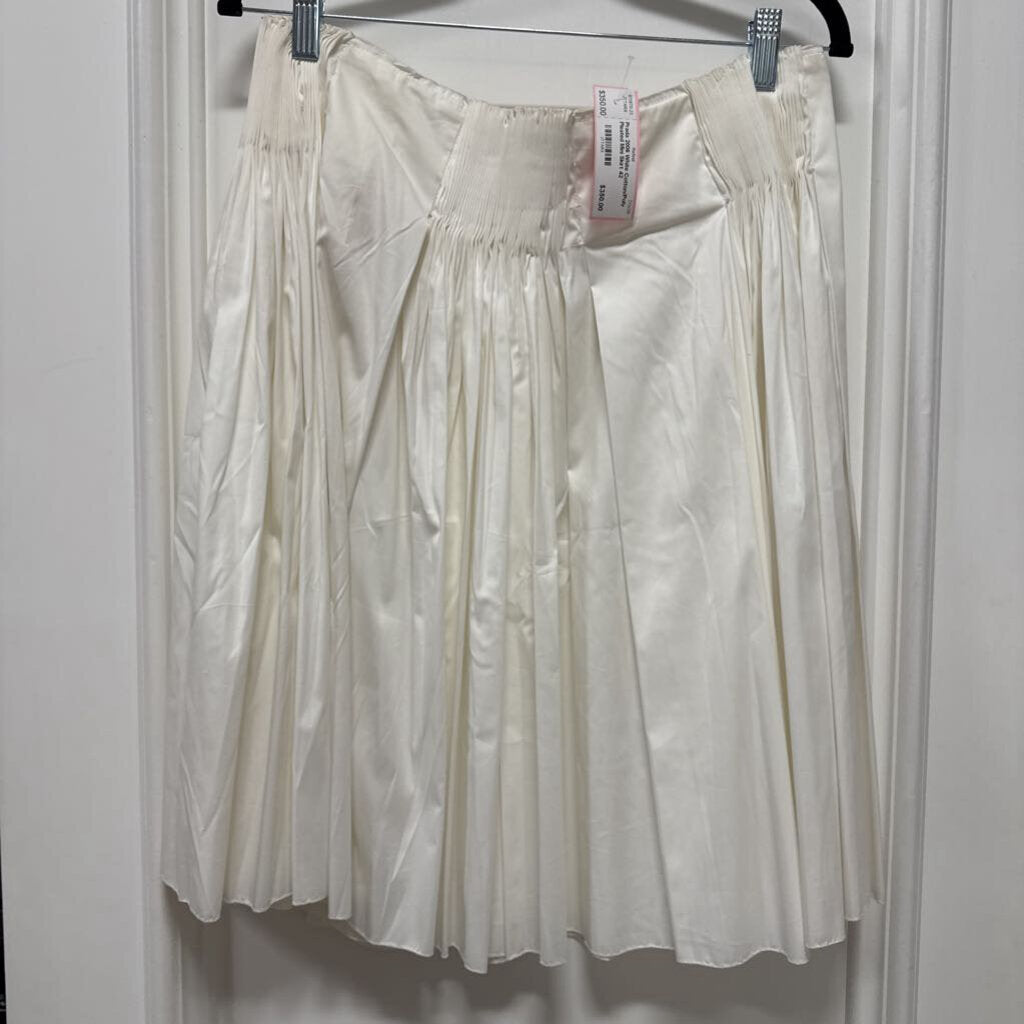 2006 White Cotton/Poly Pleated Mini Skirt
