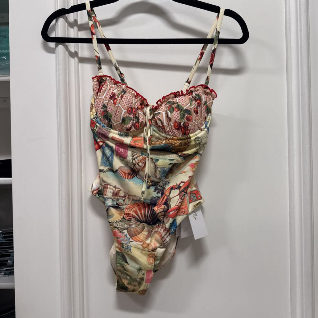 Multicolor Graphic One Piece Swimsuit (NWT)