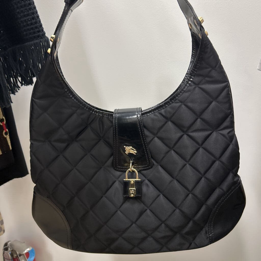 Black Nylon Brooke Hobo Tote