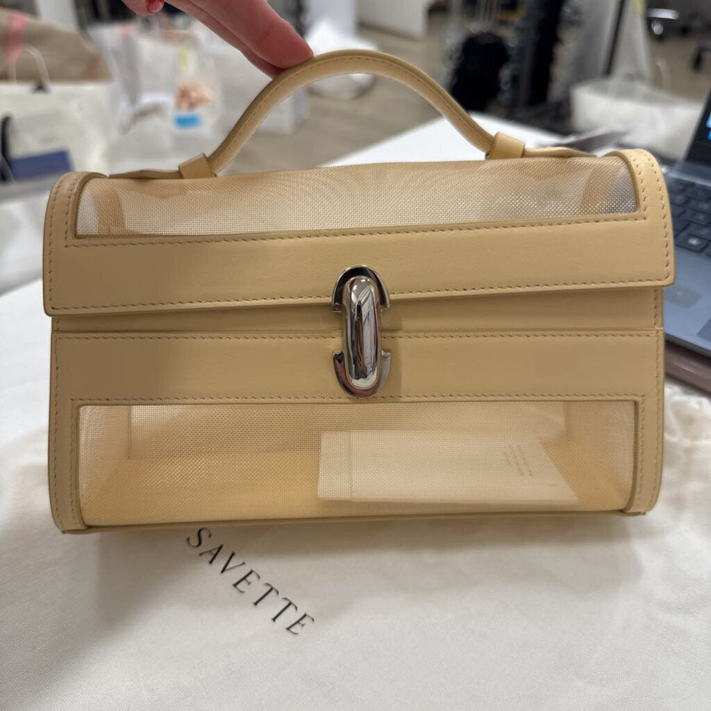 Tan Leather/Mesh Symmetry Pochette