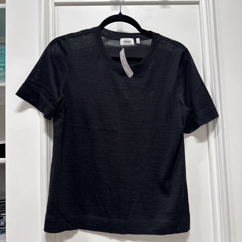 Black Alpaca/Silk Tee