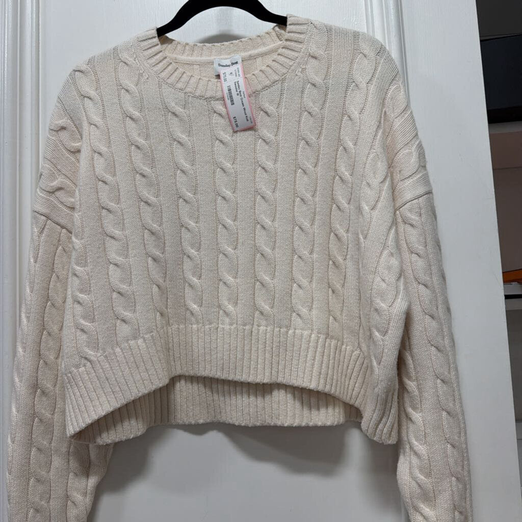 Cream Wool Knit Sweater