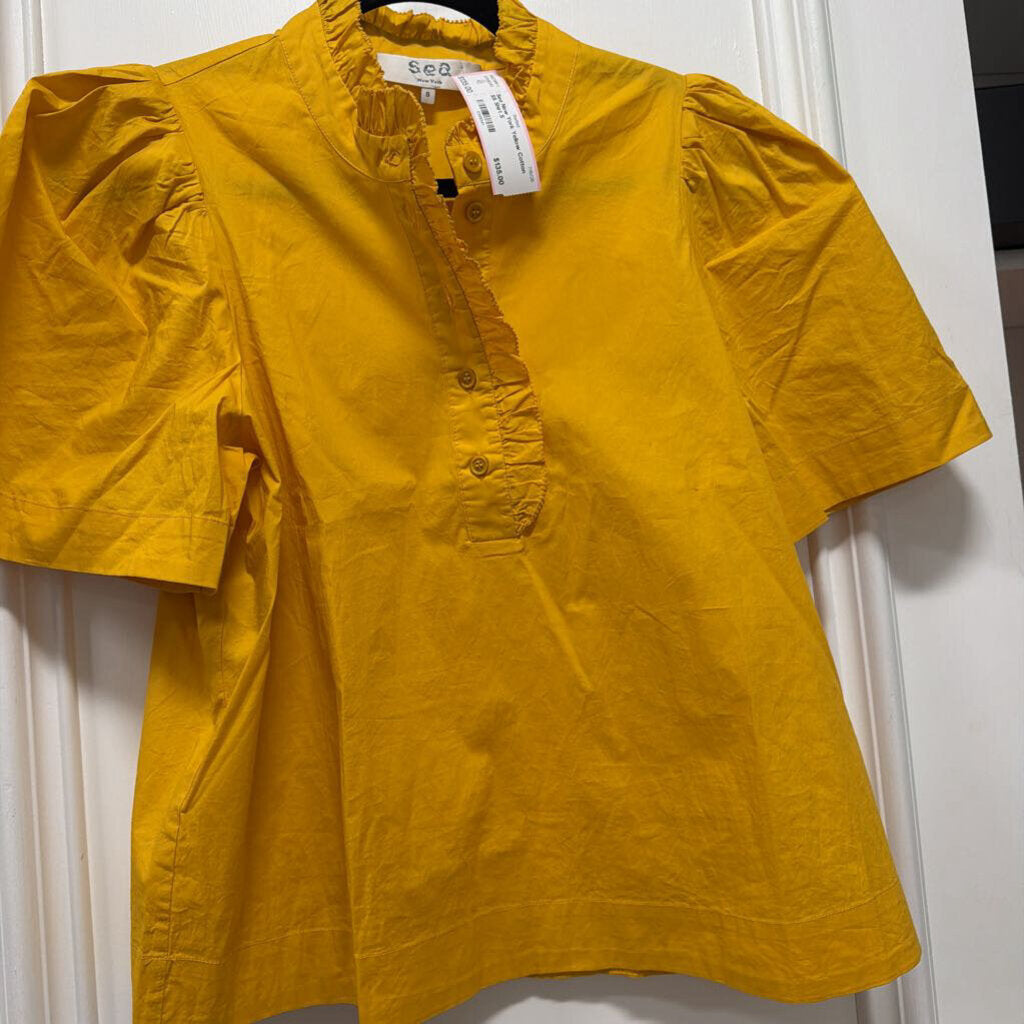 Yellow Cotton SS Shirt