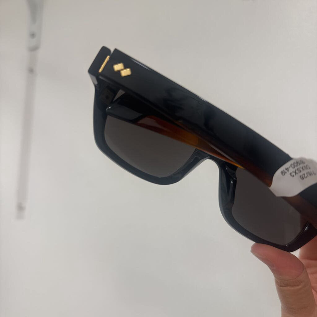 Black/Brown Rectangle Sunglasses