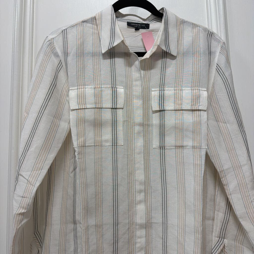 White/Brown Stripe Shirt