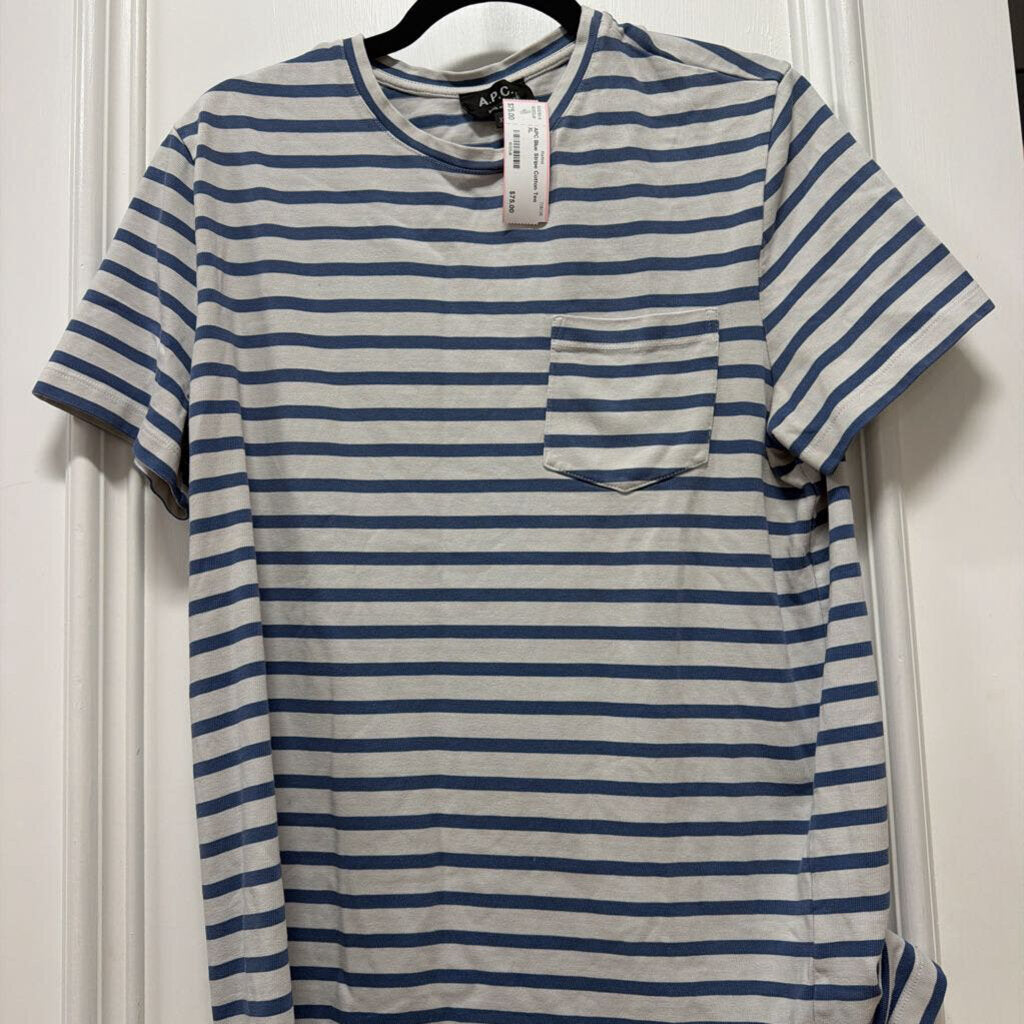 Blue Stripe Cotton Tee