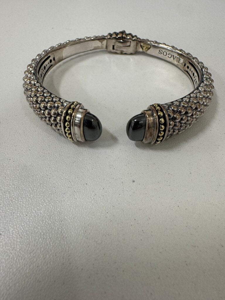 18k Yellow Gold Ceramic Station Bracelet (2100)