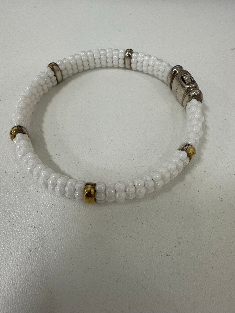 18k Yellow Gold Ceramic Station Bracelet (2100)