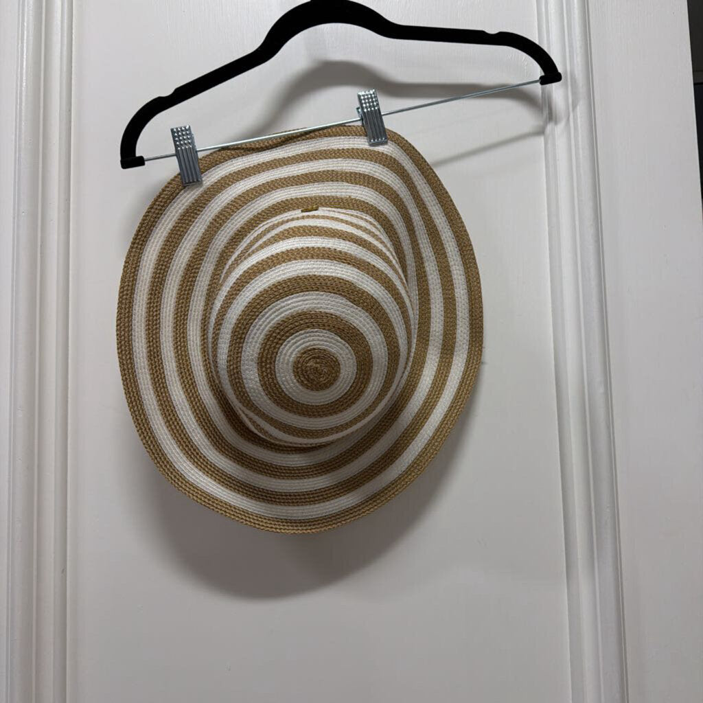 Brown/White Stripe Hat
