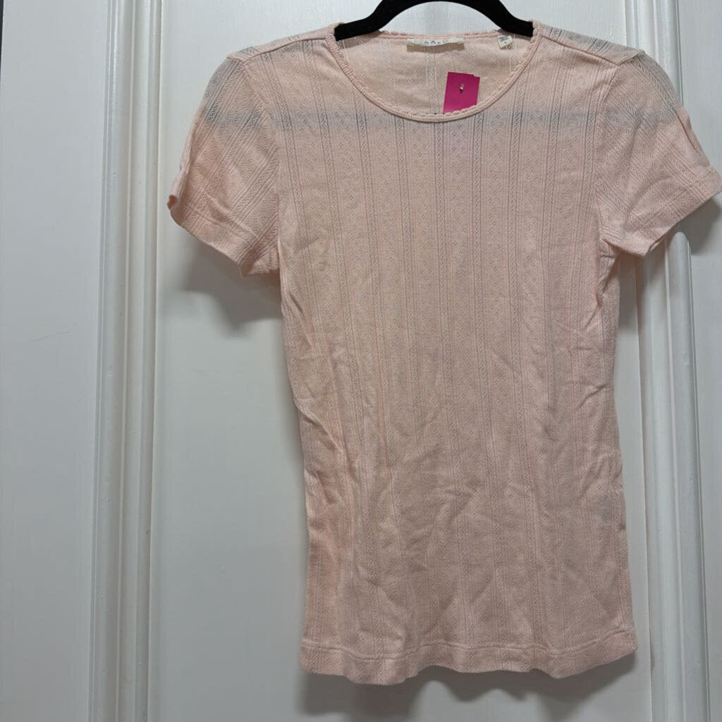 Pink Short Sleeve Cotton Top
