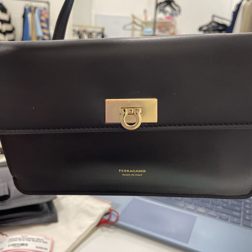 Black Leather Crossbody (880)