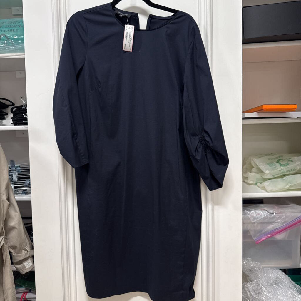 Navy Cotton Half Sleeve Dress