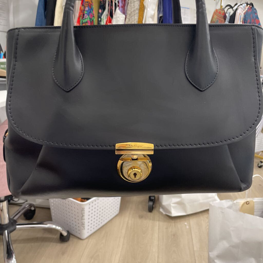 Black Leather Shoulder Bag