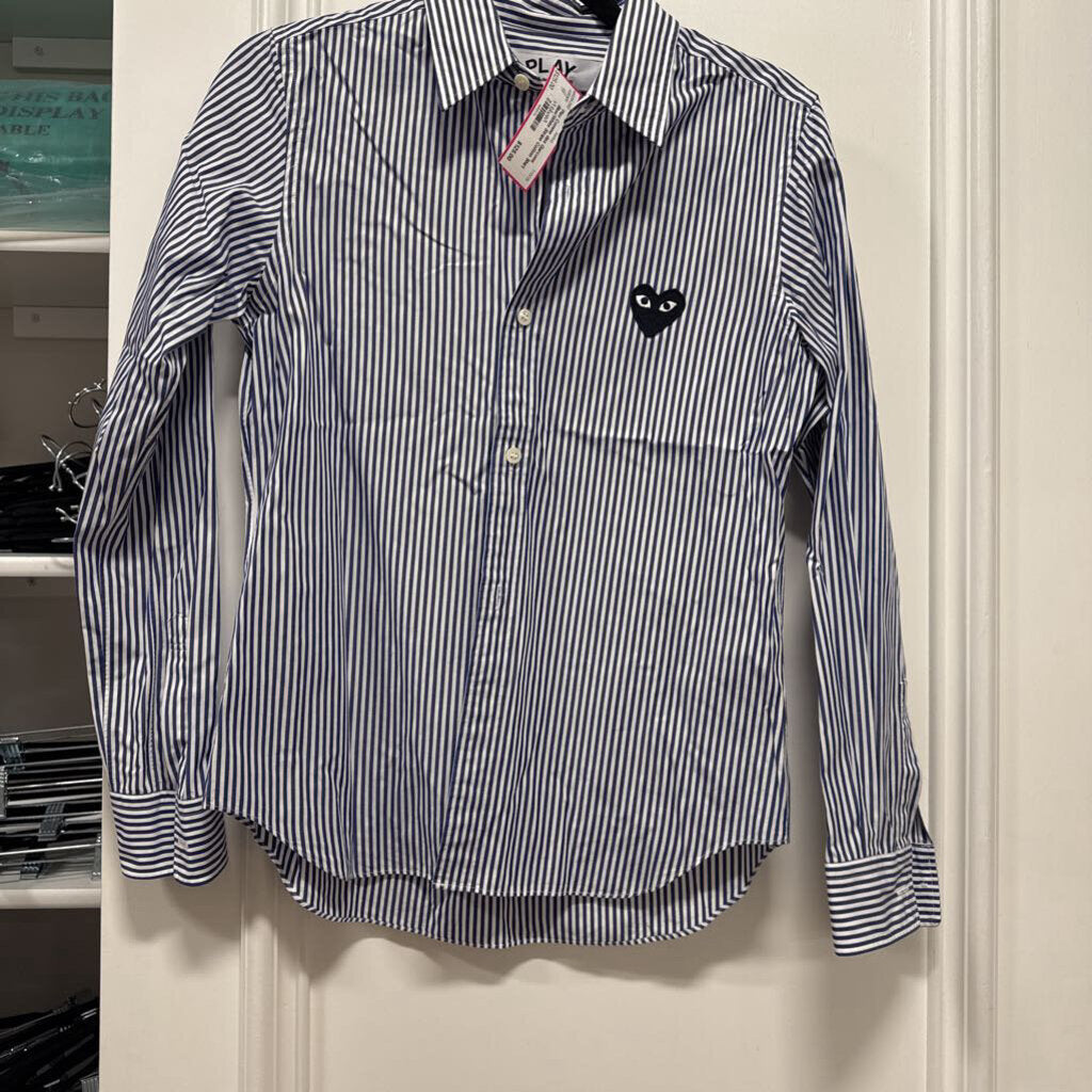 Blue/White Stripe Cotton Shirt