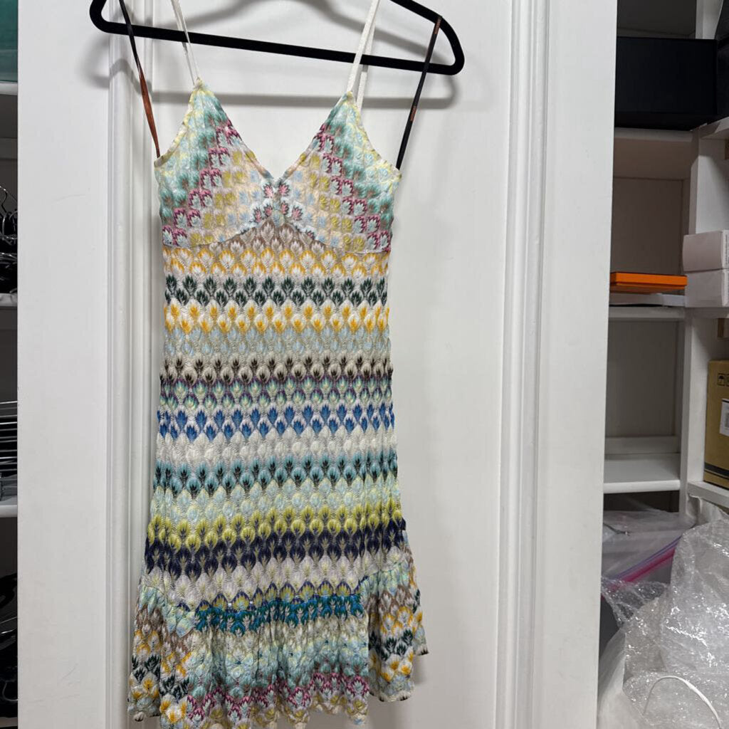 Multicolor Viscose Knit Mini Dress