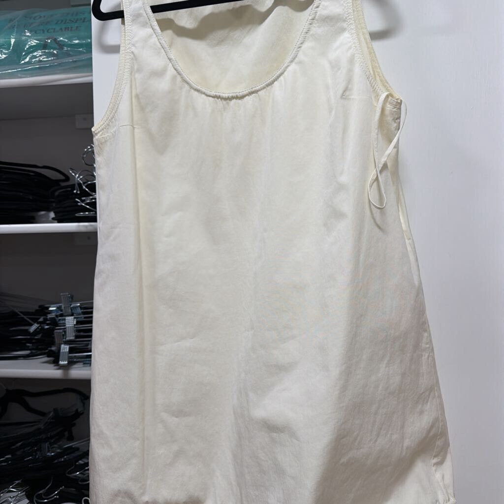 2024 Cream Cotton Blend Mini Dress