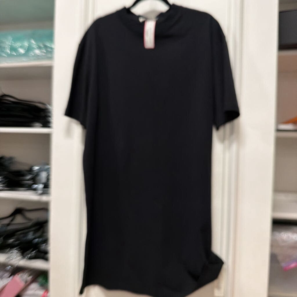 Black Cotton Shirt Dress