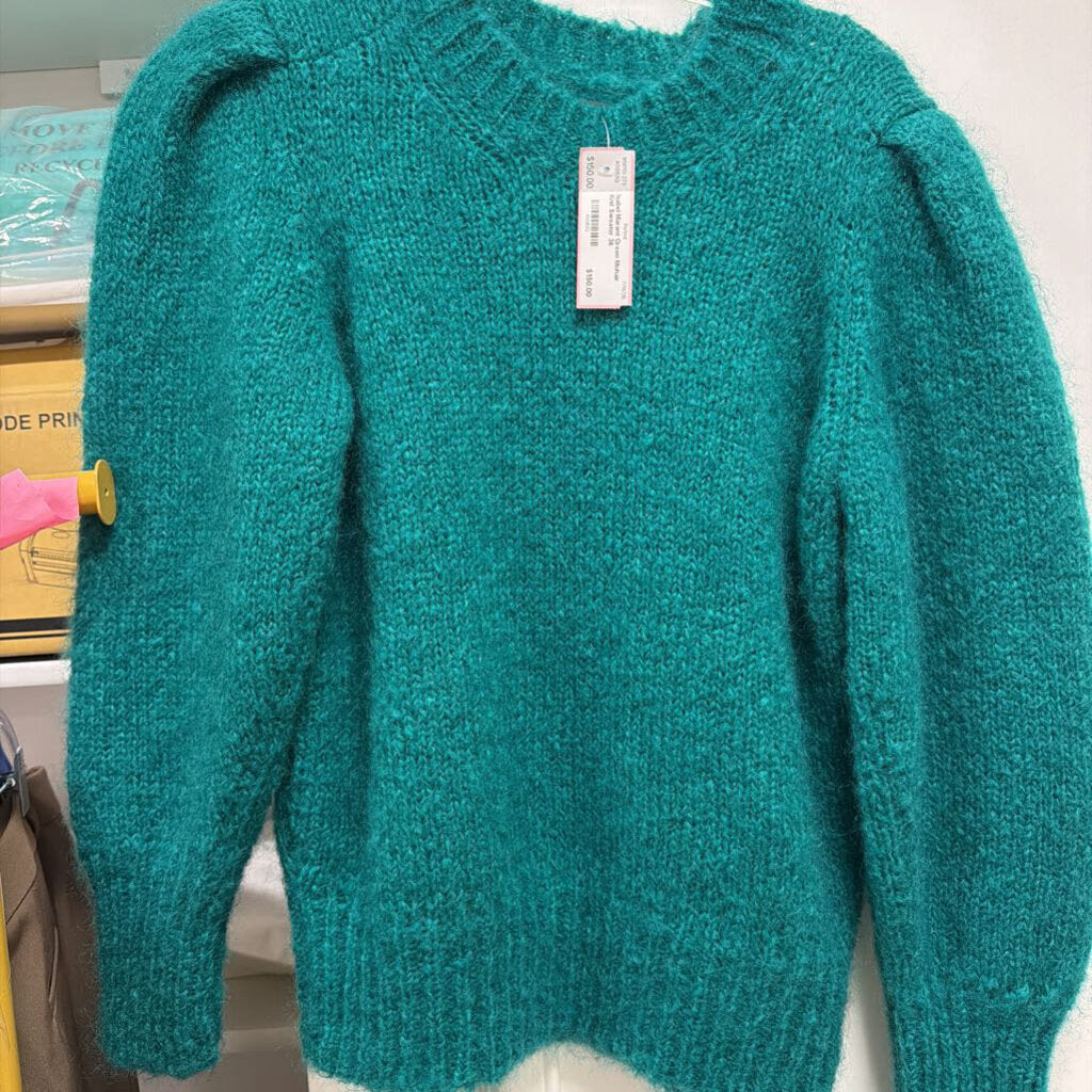 Green Mohair Knit Sweater