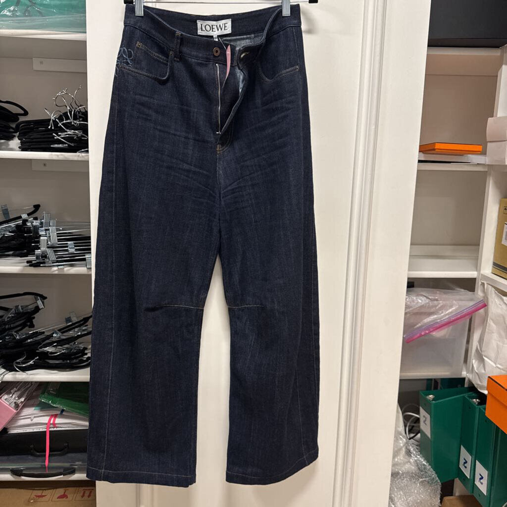 Dark Wash High Rise Wide Leg Jeans