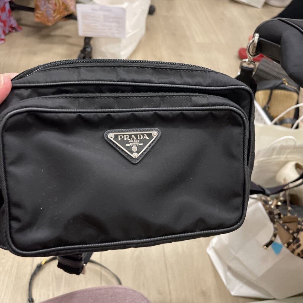 Black Nylon Belt Bag