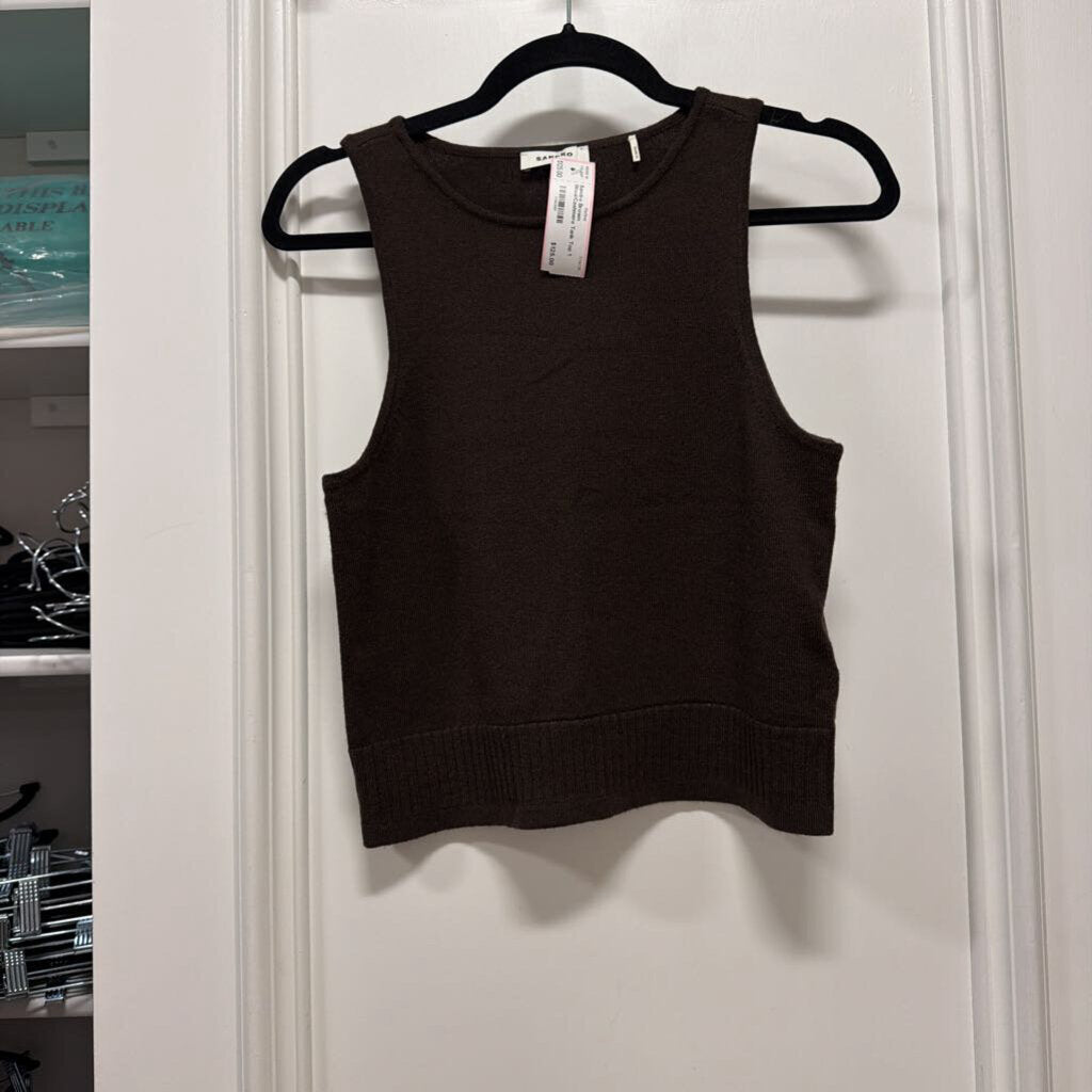 Brown Wool/Cashmere Tank Top