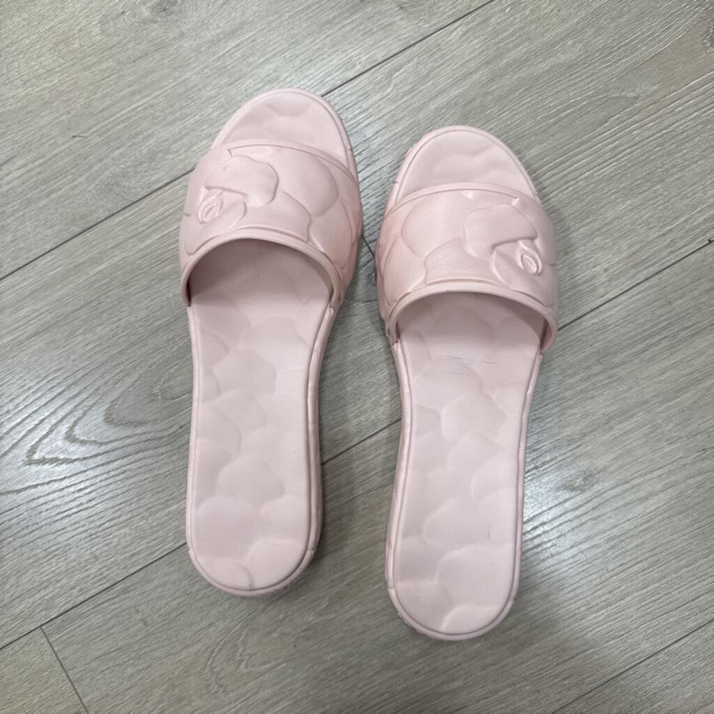 Valentino Pink Rose Rubber Slides