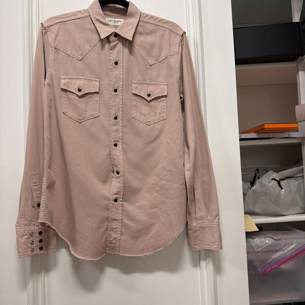 2017 Pink Cotton Button Up Shirt