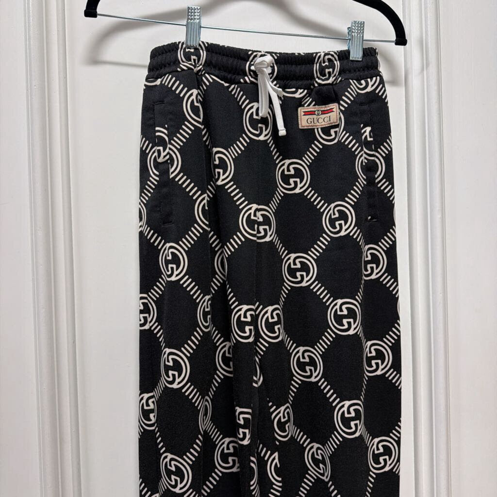 Black White Jersey Track Pant
