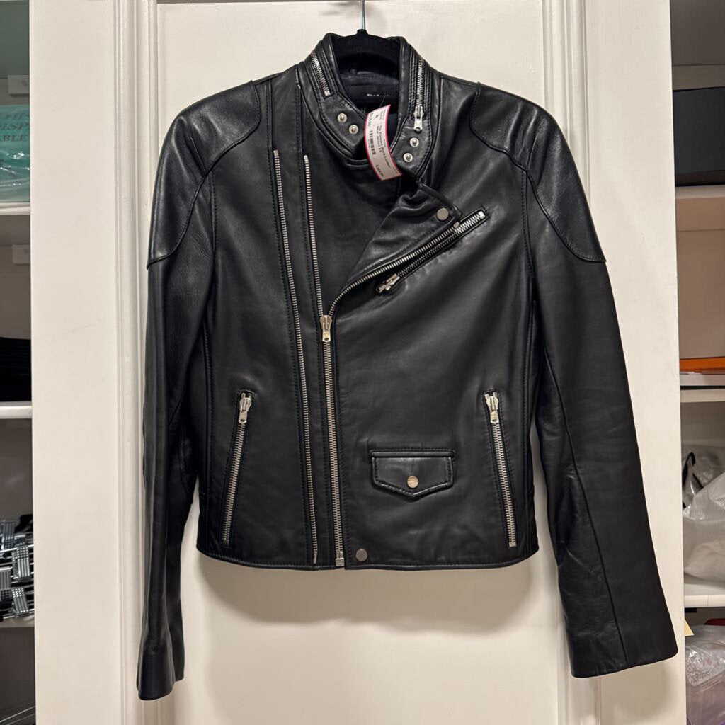 Black Leather Biker Jacket