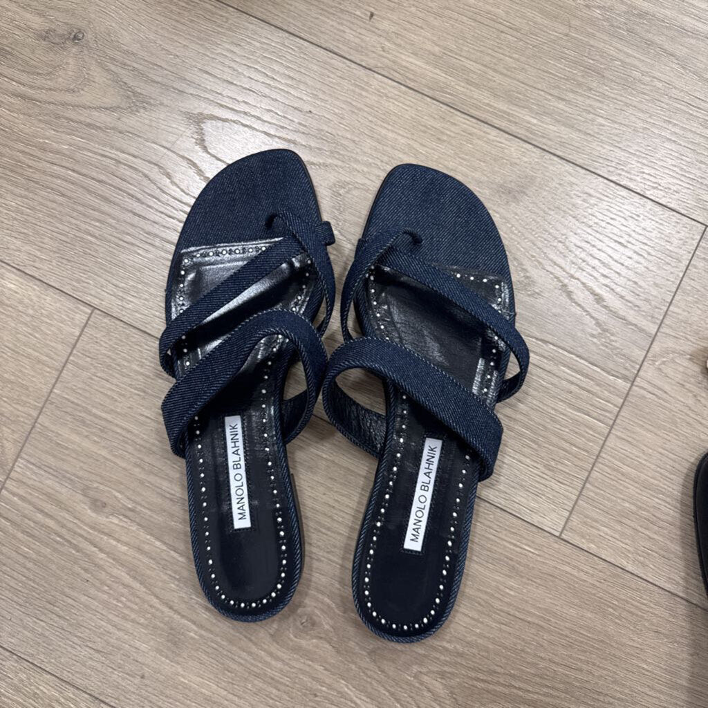 Denim Flat Sandal