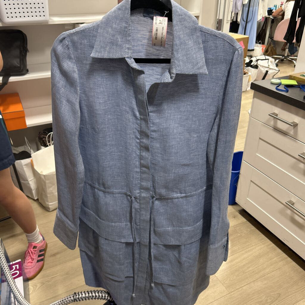 Blue Linen Dress