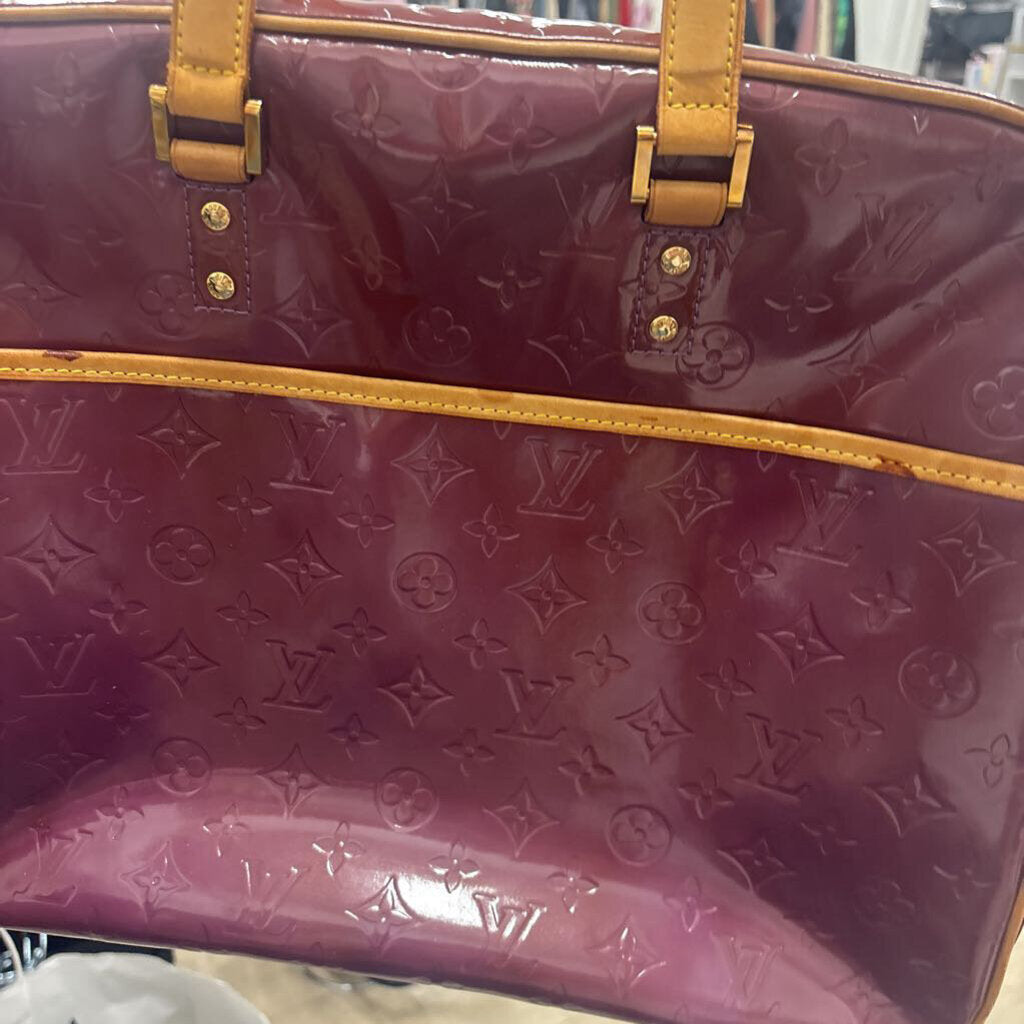 Purple Monogram Vernis Sutton Bag (as is )