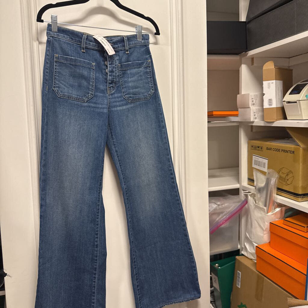 Blue Wide Leg Jeans