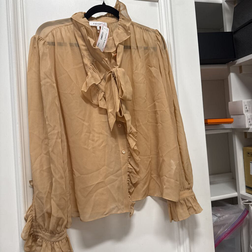 Beige Silk Blouse