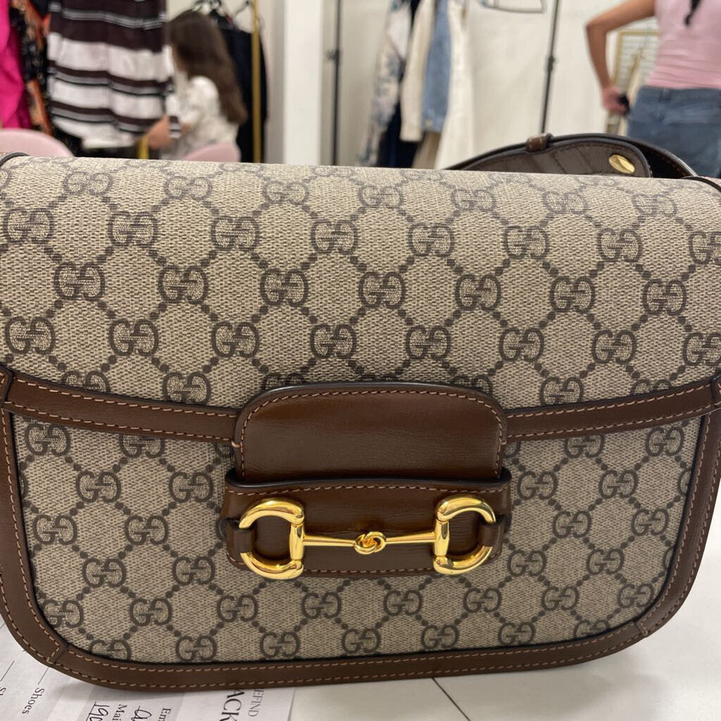 Brown Horsebit 1955 Shoulder Bag (3290)