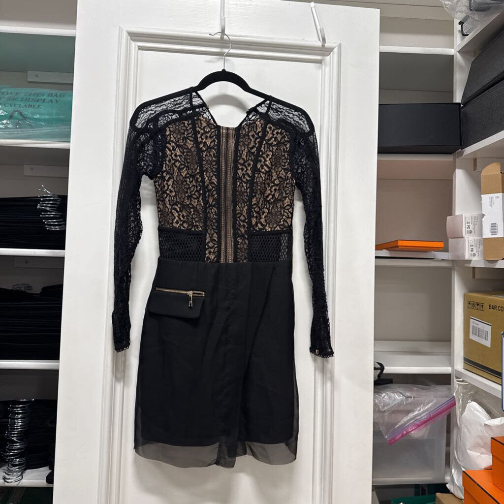 Black Lace Mini Dress